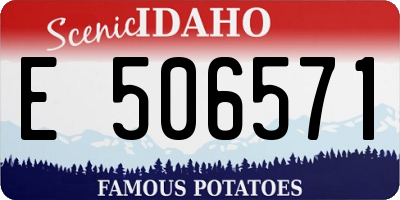 ID license plate E506571