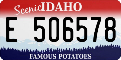 ID license plate E506578