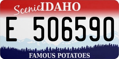 ID license plate E506590