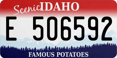 ID license plate E506592