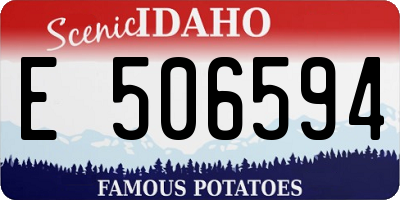 ID license plate E506594