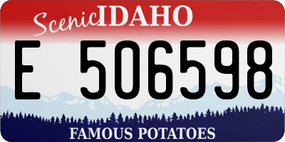 ID license plate E506598