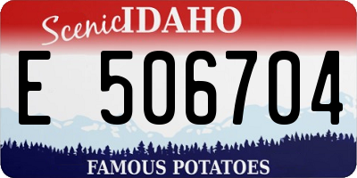 ID license plate E506704