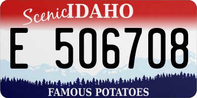 ID license plate E506708