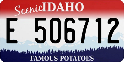 ID license plate E506712