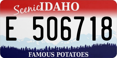 ID license plate E506718