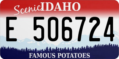 ID license plate E506724