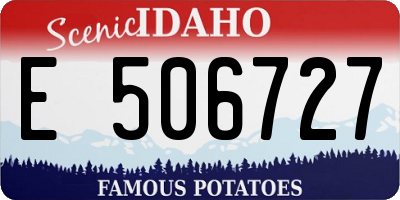 ID license plate E506727
