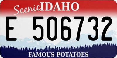 ID license plate E506732