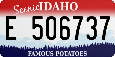 ID license plate E506737