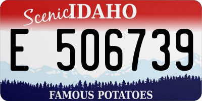 ID license plate E506739