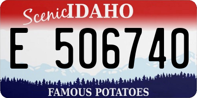 ID license plate E506740
