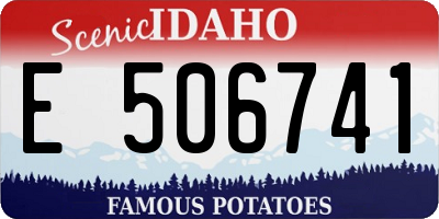 ID license plate E506741