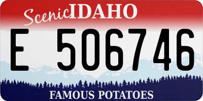 ID license plate E506746