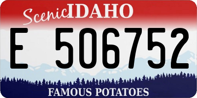 ID license plate E506752