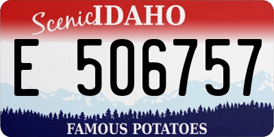 ID license plate E506757
