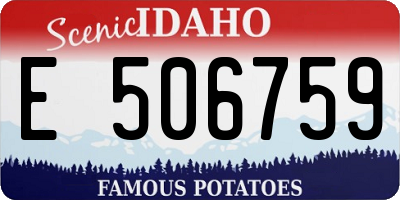 ID license plate E506759