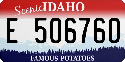 ID license plate E506760