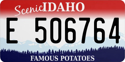 ID license plate E506764