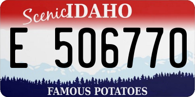 ID license plate E506770