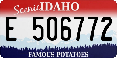 ID license plate E506772