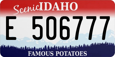 ID license plate E506777