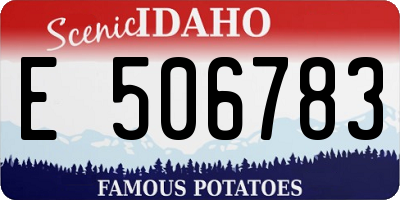 ID license plate E506783