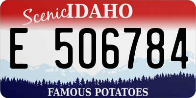 ID license plate E506784