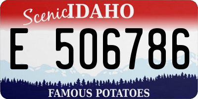 ID license plate E506786