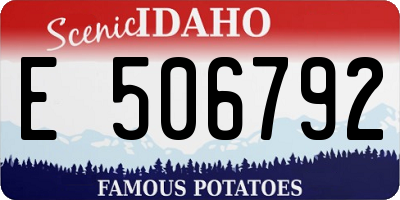 ID license plate E506792