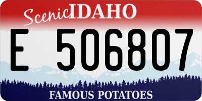 ID license plate E506807