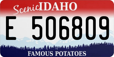 ID license plate E506809