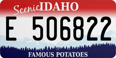 ID license plate E506822
