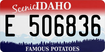 ID license plate E506836