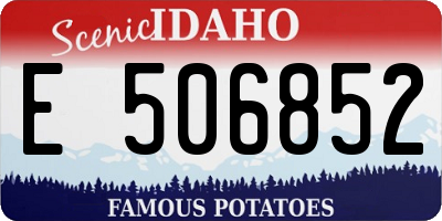 ID license plate E506852