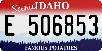 ID license plate E506853
