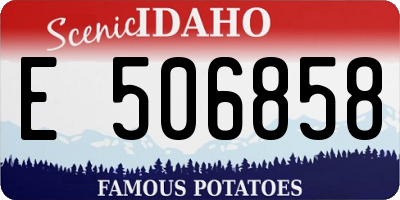 ID license plate E506858