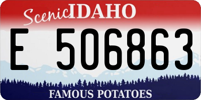 ID license plate E506863