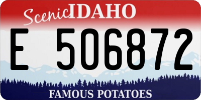 ID license plate E506872