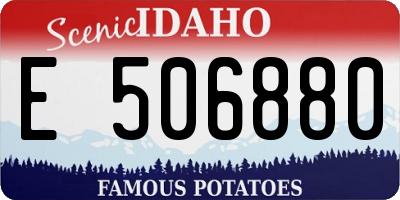 ID license plate E506880