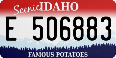ID license plate E506883