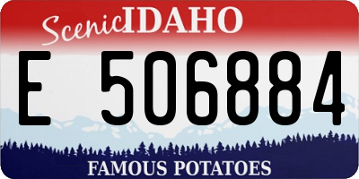 ID license plate E506884