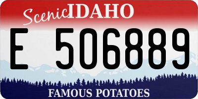 ID license plate E506889