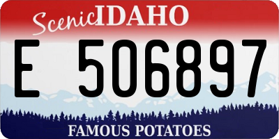ID license plate E506897