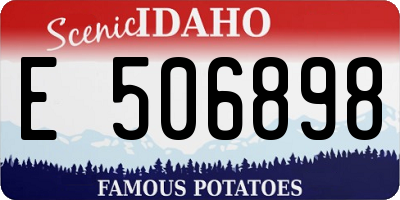 ID license plate E506898