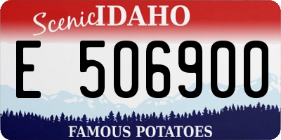 ID license plate E506900