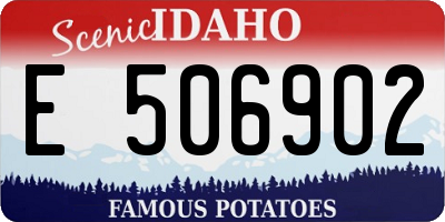 ID license plate E506902