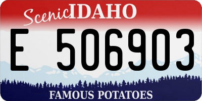 ID license plate E506903