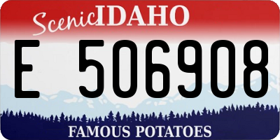 ID license plate E506908