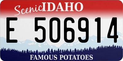 ID license plate E506914